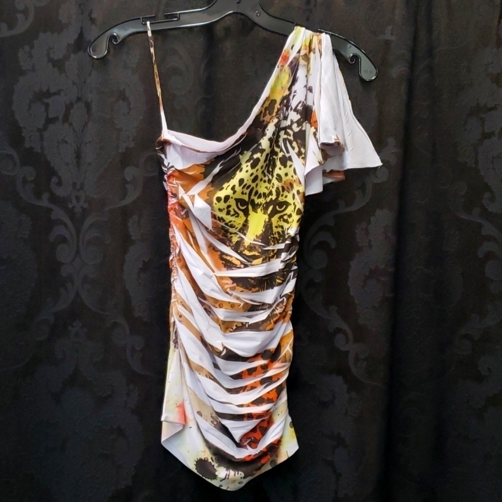 Sublime Print One Shoulder Tunic Top/Mini Dress - Picture 3 of 6